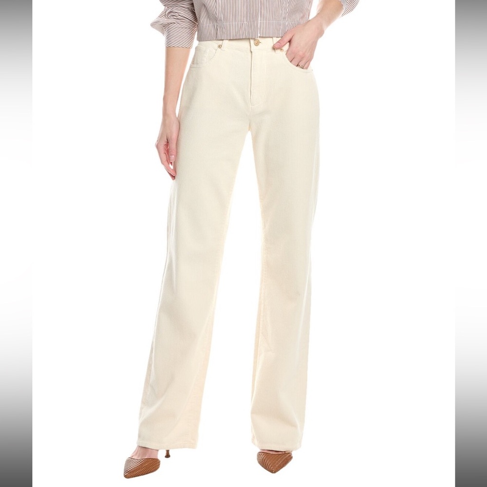 NWT 7 For All Mankind Corduroy Pants in Cream